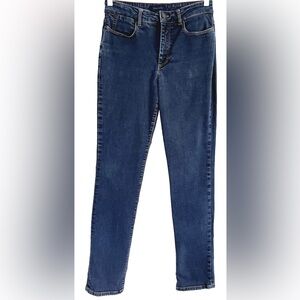 Talbots Signature Straight Leg Jeans Women's Dark Wash Denim Size 6 Stretch